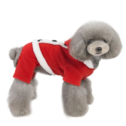 Winter Warm Pet Santa Cloak and Dress f