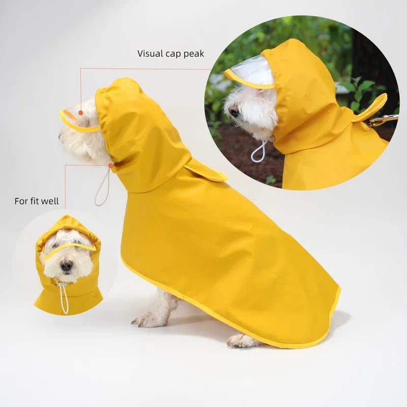 Dog  Rain Coat Waterproof Jacket Reflective