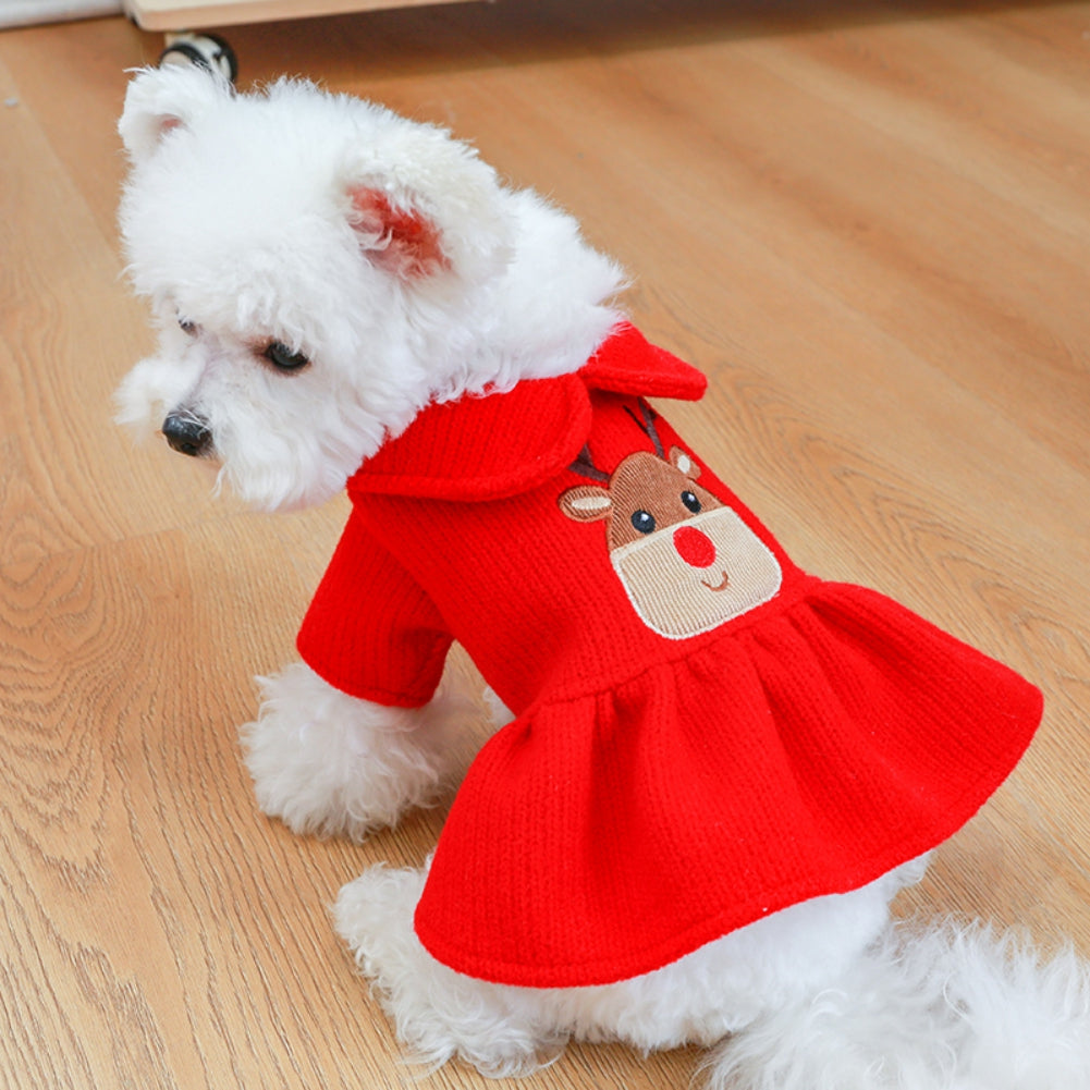 Christmas Warm Hoodie and Princess Dress for Small Dogs