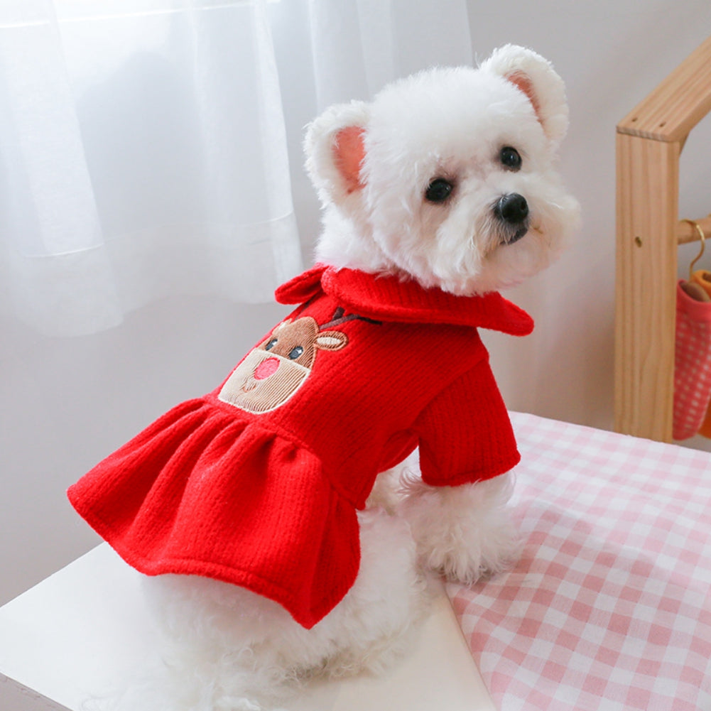 Christmas Warm Hoodie and Princess Dress for Small Dogs