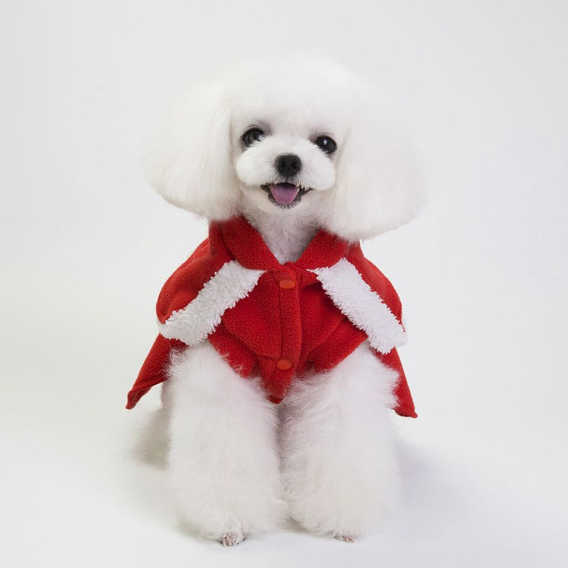 Winter Warm Pet Santa Cloak and Dress f