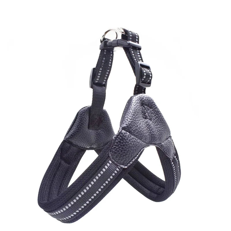 Reflective Pet Harness and Leash Set foe Small and Medium Dogs French Bulldog