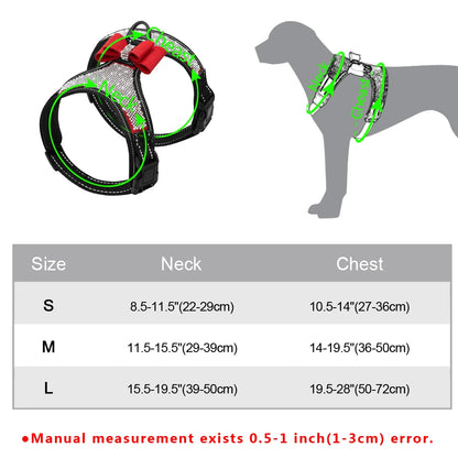 Reflective Dog Harness Bling Small Medium Dogs