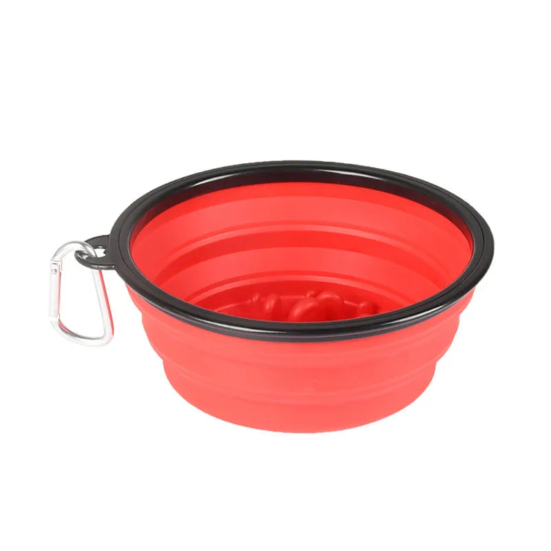 Travel Foldable Dog Bowl for Small Large Dogs Portable Slow Feeder