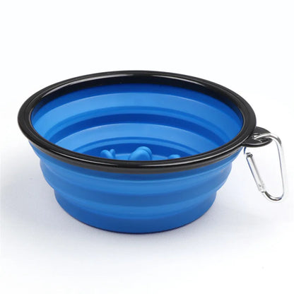 Travel Foldable Dog Bowl for Small Large Dogs Portable Slow Feeder