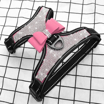 Reflective Dog Harness Bling Small Medium Dogs