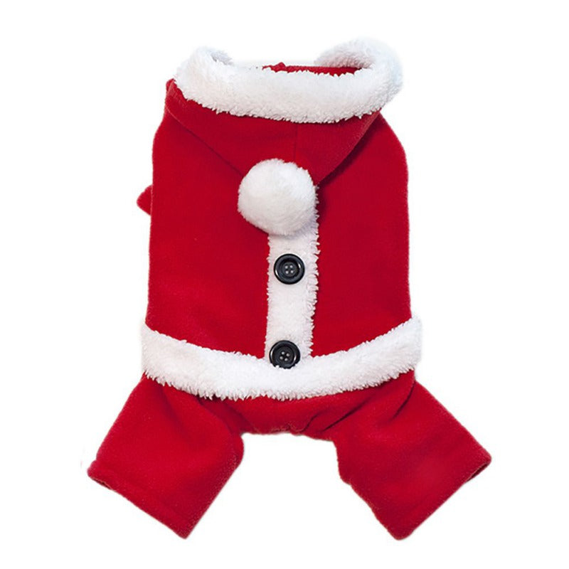 Winter Warm Pet Santa Cloak and Dress f