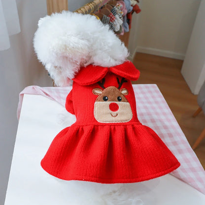 Christmas Warm Hoodie and Princess Dress for Small Dogs