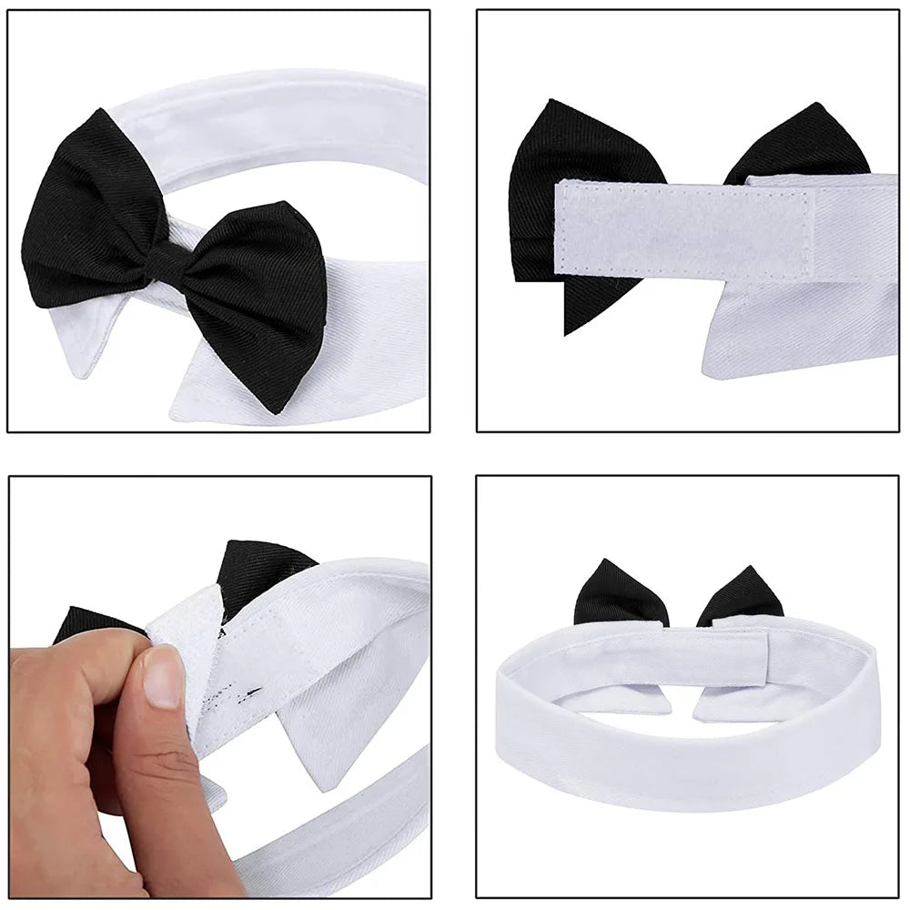 Pet Dog Adjustable Bow Tie Collar for any Holiday or Wedding Occasion