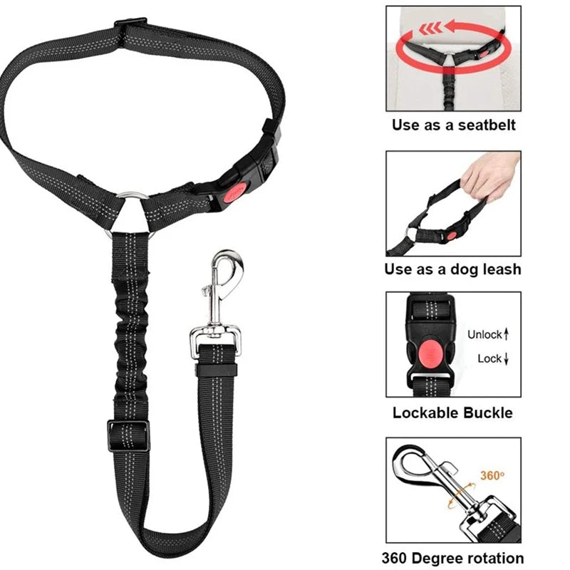 Reflective Pet Dog Car Seat Belt for Travel