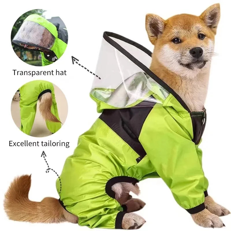 Pet Dog Raincoat Jumpsuit Waterproof