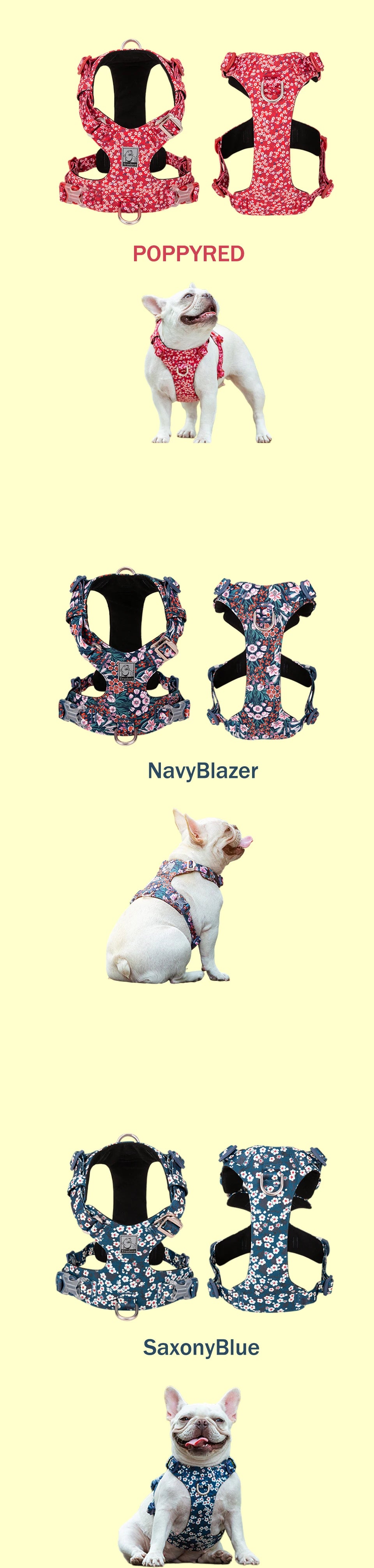 Pet Harness 100% Cotton Floral Print  For Large Medium and Small Dogs