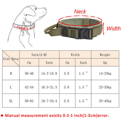 Big Dog Military Training Collar and Leash | Doberman Labrador etc