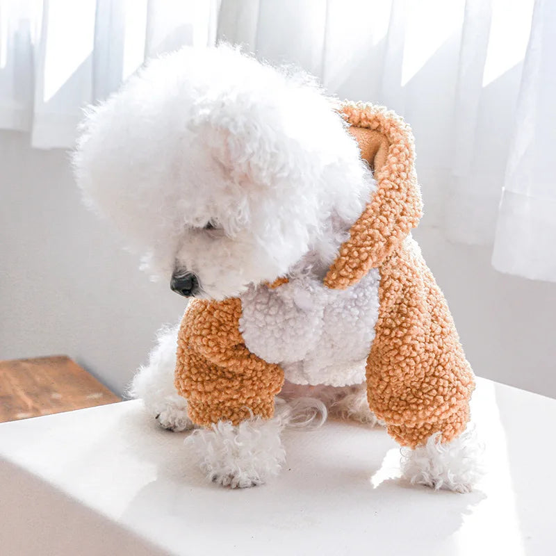 Berber Fleece Puppy Dog Hooded Sweater