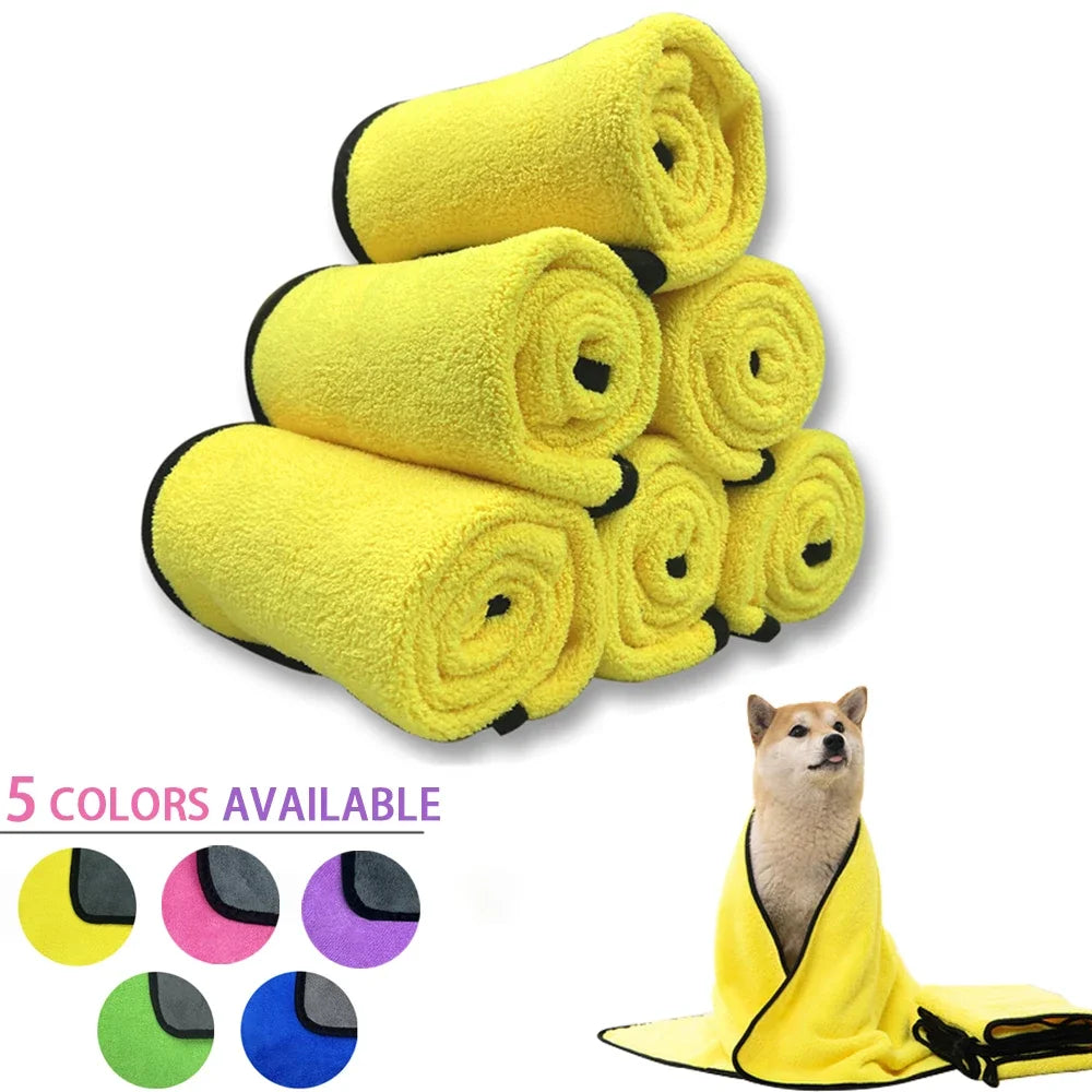 Quick-drying Dog Bath Towels Soft Fiber Absorbent