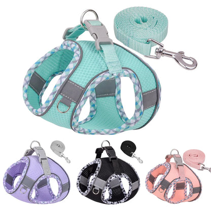 Outdoor Walking Dog Harness and Leash Set for Small Medium Dogs