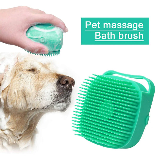 Dog Shampoo Brush for Bathing | Soft Silicone