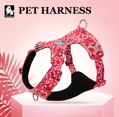 Pet Harness 100% Cotton Floral Print  For Large Medium and Small Dogs