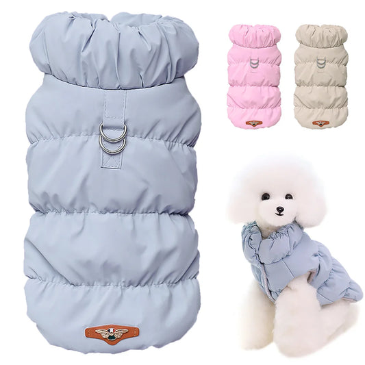 Soft Warm Dog Clothes Winter Padded Jacket For Small Medium Dogs