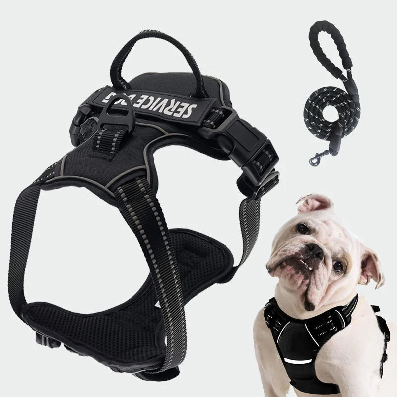 Adjustable Harness "Service Dog" Vest for Medium Large Dogs