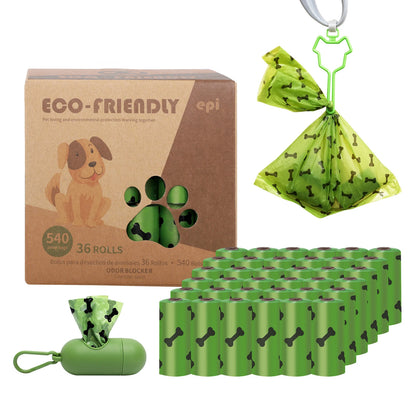 Eco-Friendly Poop Bags. 36 Rolls/540 Bags