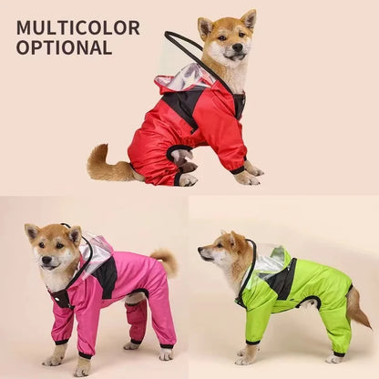 Pet Dog Raincoat Jumpsuit Waterproof