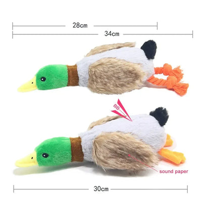 Durable Plush Duck Dog Toy for Aggressive Chewers