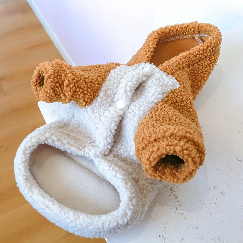 Berber Fleece Puppy Dog Hooded Sweater